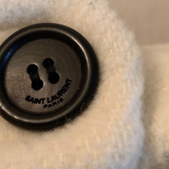 SAINT LAURENT Belted Wool Coat Size S $4990 - Picture 13 of 13